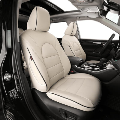 Traverse Car Seat Covers Full Set for Chevy Traverse LT,LTZ 2015-2017,2Nd Row 50/50 Split,Seat Covers for Cars,Car Seat Cover,Car Seat Protector Waterproof Leather Car Seat Cushion(Beige)