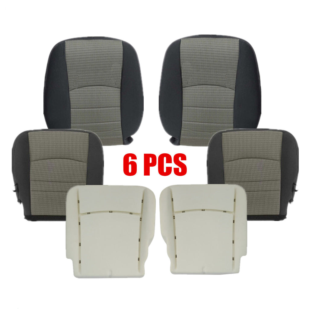 2009 to 2012 FITS for Dodge Ram 1500 2500 3500 SLT Cloth Seat Cover Gray