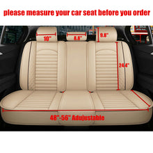 Load image into Gallery viewer, PU Leather 5 Seat Covers Full Set Front &amp; Rear Cushion Accessories Fits TOYOTA