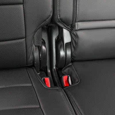 Wrangler 2013-2017 Car Seat Covers Full Set,Seat Covers Custom Fit for Jeep Wrangler,Car Seat Protector Waterproof,Leather Car Seat Cushion,Black Seat Cover - Leatherette (Black)