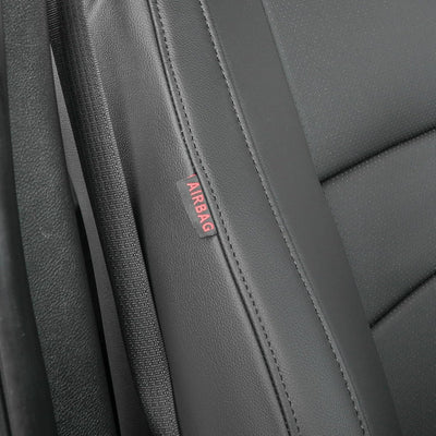 Wrangler 2013-2017 Car Seat Covers Full Set,Seat Covers Custom Fit for Jeep Wrangler,Car Seat Protector Waterproof,Leather Car Seat Cushion,Black Seat Cover - Leatherette (Black)