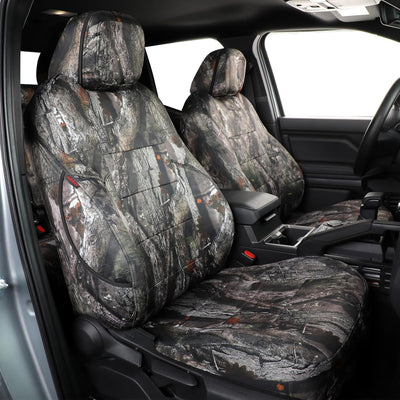 Custom Fit Tacoma Camo Seat Covers for Select Toyota Tacoma (Petrol) 2024 2025 Double Cab SR,SR5,TRD Sport,Trd Off-Road,Limited Camouflage Seat Covers - Full Set (Reed Camouflage)