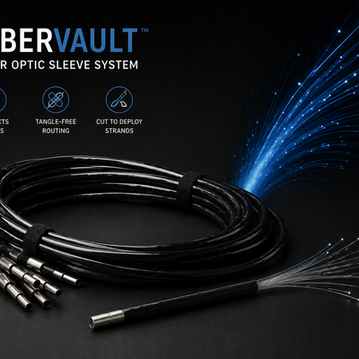 FiberVault™ System – Premium Fiber Optic Sleeve for Clean, Tangle-Free Installs