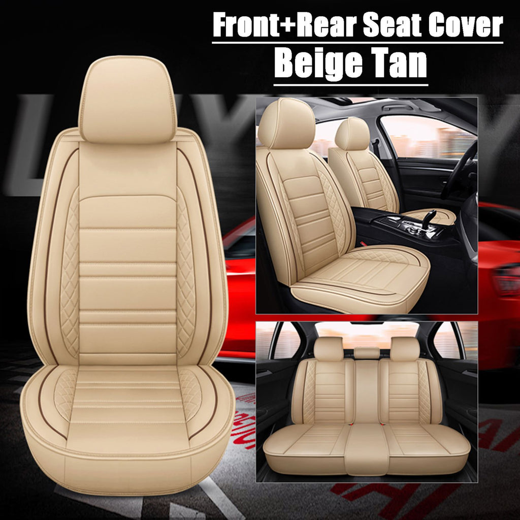 For Lexus Leather Car Seat Covers 5-Seats Front & Rear Full Set Protectors Pad