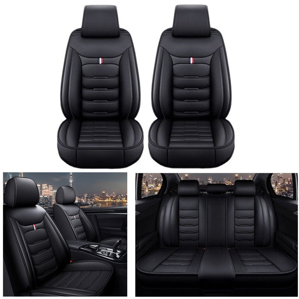 For Nissan Car Seat Cover 5-Seat Full Set Deluxe Leather Front Rear Protector