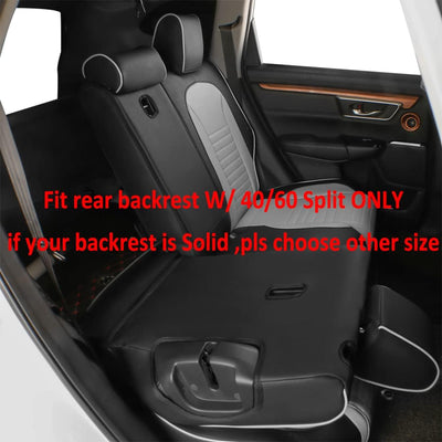 Accord Car Seat Covers for Honda Accord Ex-L,Touring,Sport,Ex,Hybrid 2018 2019 2020 2021 2022(Rear Row 40/60 Split Backrest),Car Seat Protector,Car Automotive Seat Covers,Leather(Black/Gray)