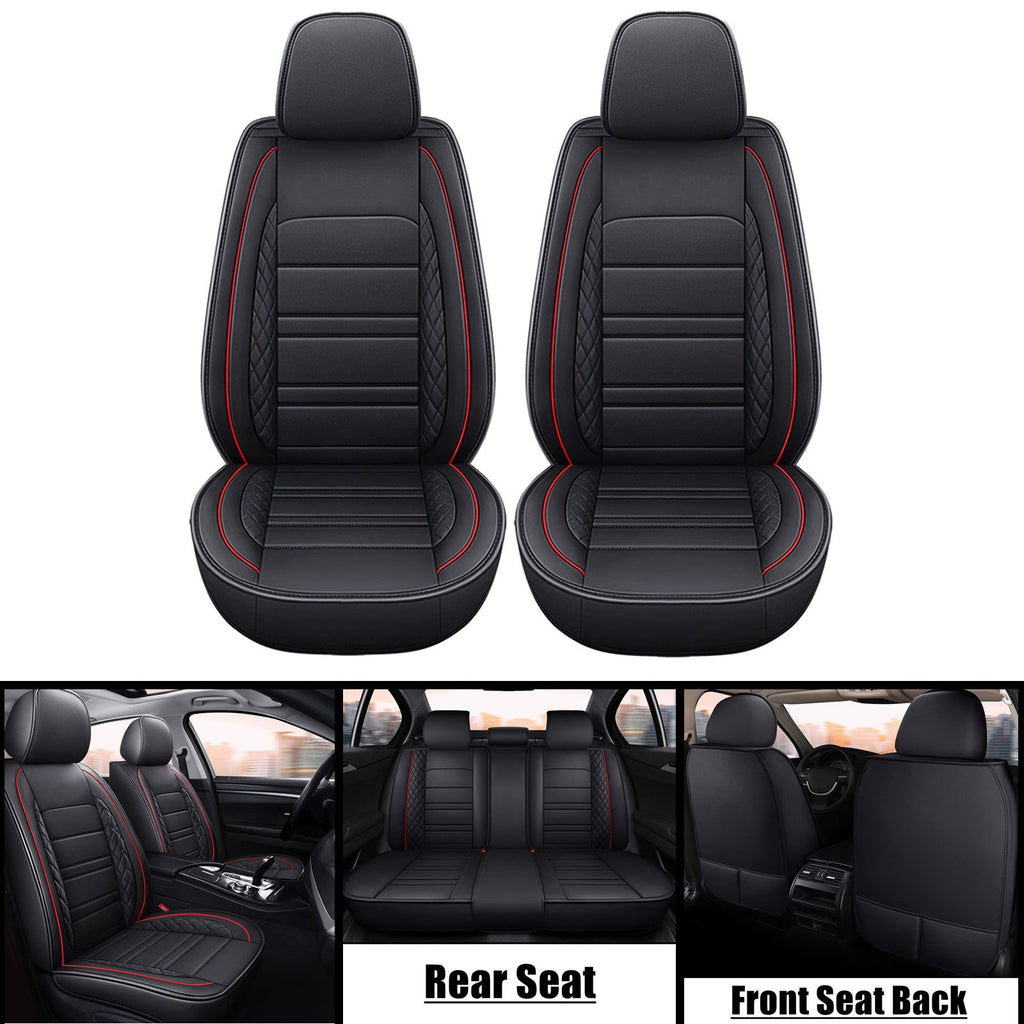 For GMC Acadia Savana Sierra Car 5-Seat Covers Waterproof PU Leather Full Set