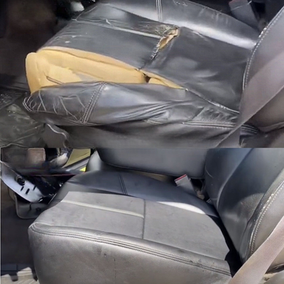 2007-2014 Chevy Silverado GMC Sierra Leather Seat Cover Bottom-Top Gray 833