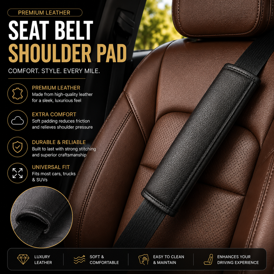 Universal Seat Belt Shoulder Pad Covers – Soft Comfort Seatbelt Cushions for Cars, Trucks & SUVs