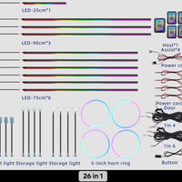 Luxury RGB Ambient Lighting Kit | App-Controlled Interior LED Light System