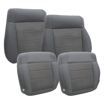Driver / Passenger Leather / Cloth Seat Cover for Jeep Wrangler 2007-2010