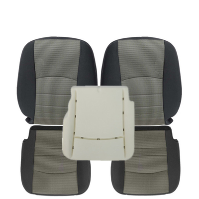Driver Passenger Bottom-Top Seat Cover Gray for 2009-2012 Dodge Ram 1500 2500