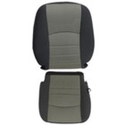 Driver Passenger Bottom-Top Seat Cover Gray for 2009-2012 Dodge Ram 1500 2500