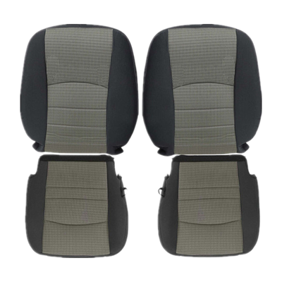 Driver Passenger Bottom-Top Seat Cover Gray for 2009-2012 Dodge Ram 1500 2500