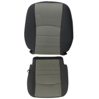 Driver Passenger Bottom-Top Seat Cover Gray for 2009-2012 Dodge Ram 1500 2500