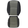Driver Passenger Bottom-Top Seat Cover Gray for 2009-2012 Dodge Ram 1500 2500