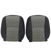 Driver Passenger Bottom-Top Seat Cover Gray for 2009-2012 Dodge Ram 1500 2500