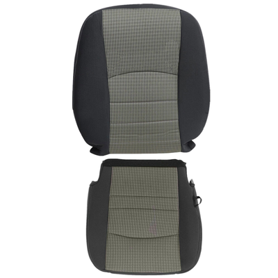 Driver Passenger Bottom-Top Seat Cover Gray for 2009-2012 Dodge Ram 1500 2500