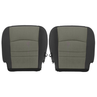 Driver Passenger Bottom-Top Seat Cover Gray for 2009-2012 Dodge Ram 1500 2500