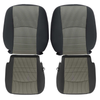 Driver Passenger Bottom-Top Seat Cover Gray for 2009-2012 Dodge Ram 1500 2500