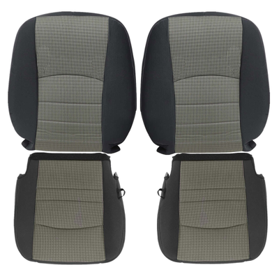 Driver Passenger Bottom-Top Seat Cover Gray for 2009-2012 Dodge Ram 1500 2500
