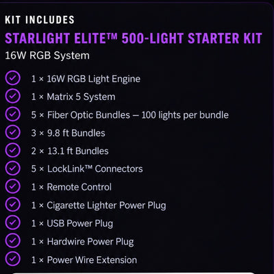 Starlight Elite™ Fiber Optic Headliner Kit | RGB Starlight System