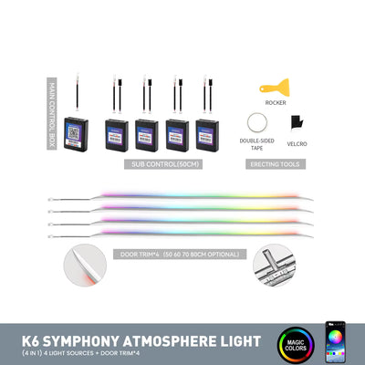 Silver Trim Ambient Light Strips