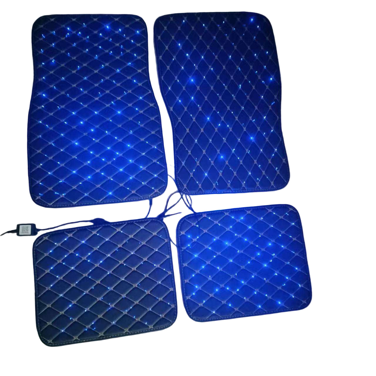 Diamond LED Fiber Optic Floor Mats (4-Piece Set)