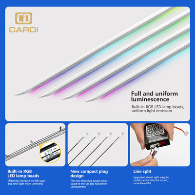 Silver Trim Ambient Light Strips