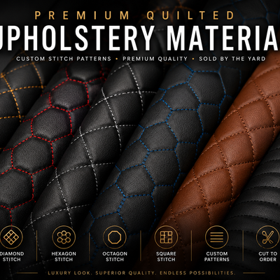 Exclusive Quilted Upholstery Material | Custom Stitch Patterns