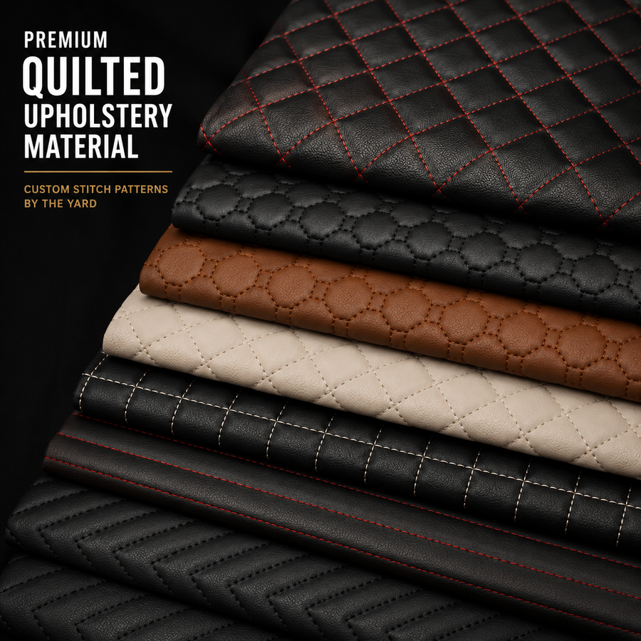 Exclusive Quilted Upholstery Material | Custom Stitch Patterns