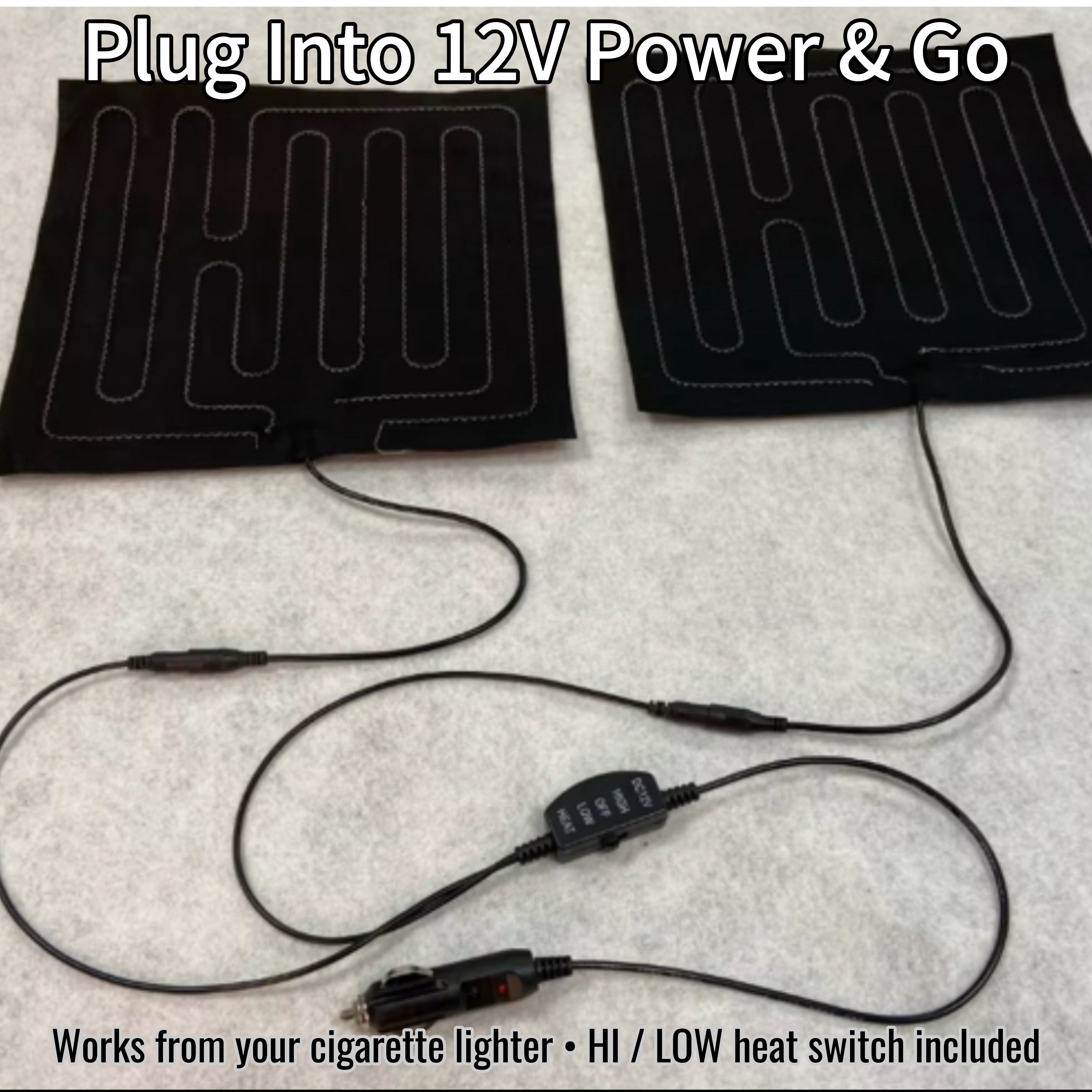 Universal 12V Heated Seat Pad w/ High/Low Temperature Control