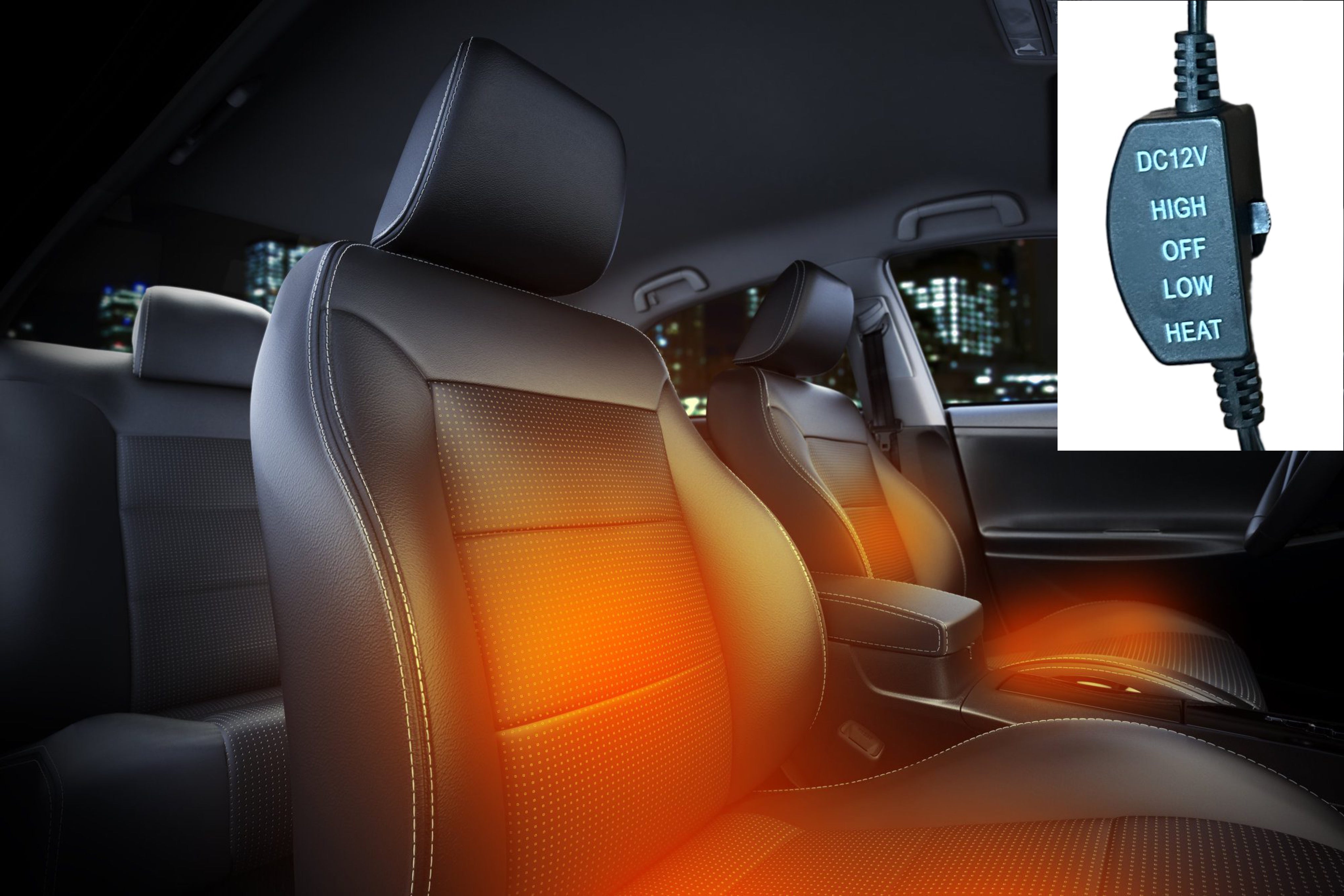 Universal 12V Heated Seat Pad w/ High/Low Temperature Control