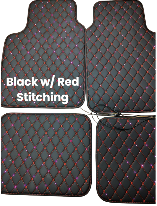 Diamond LED Fiber Optic Floor Mats (4-Piece Set)