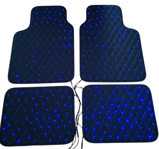 Diamond LED Fiber Optic Floor Mats (4-Piece Set)