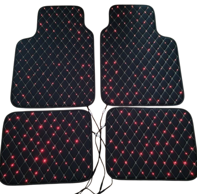 Diamond LED Fiber Optic Floor Mats (4-Piece Set)