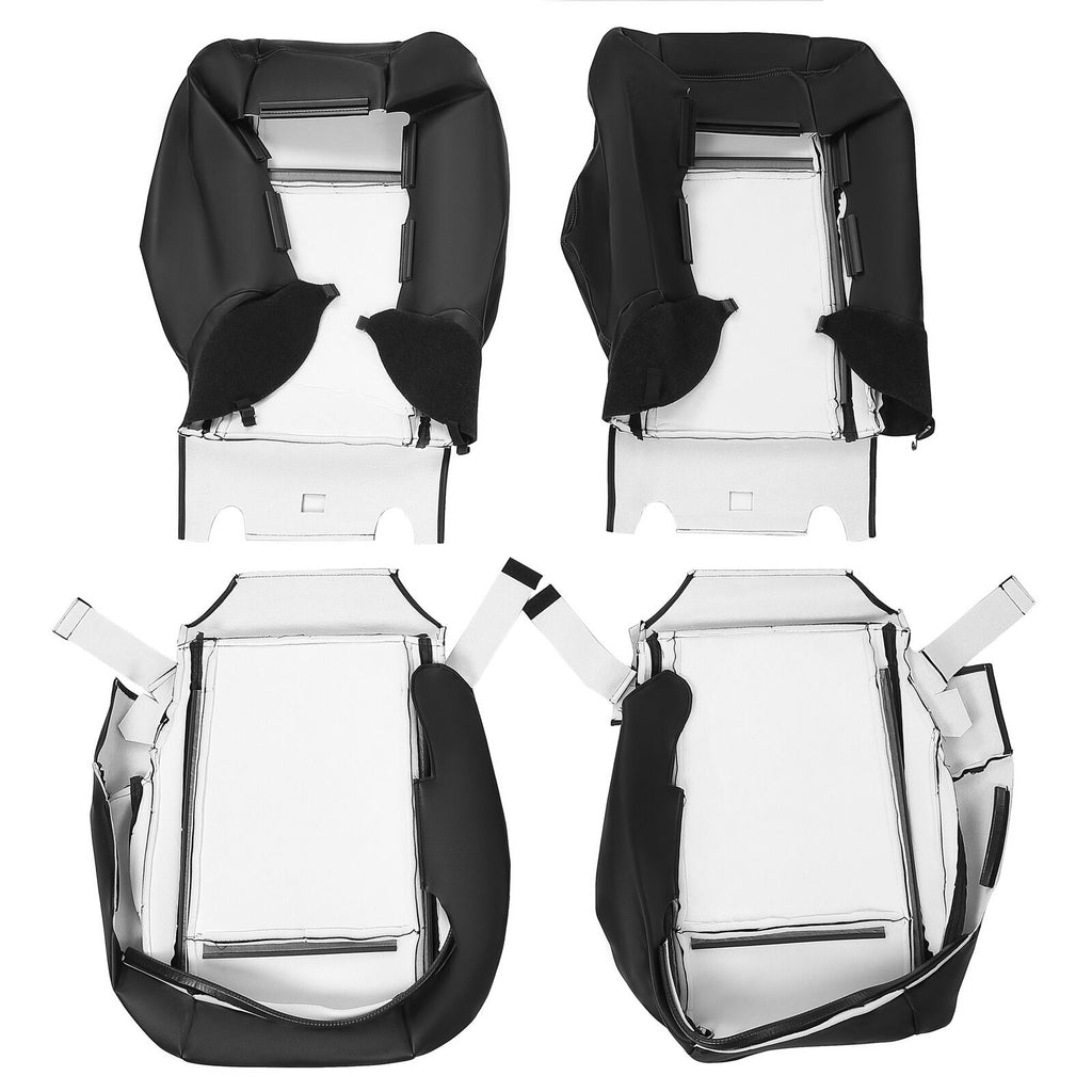 Front Rear Set Leather Seat Covers 18PCS for Dodge Charger Challenger 2015-2021