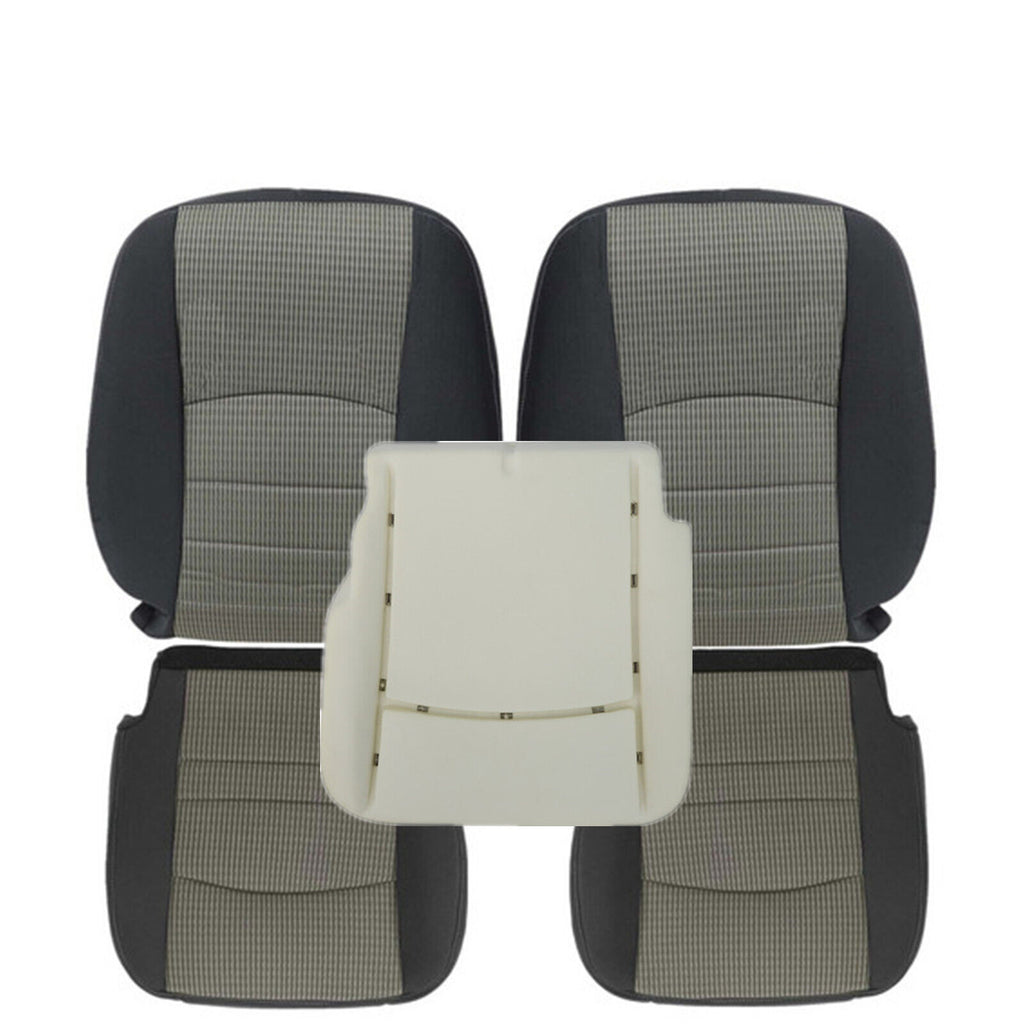 2009 to 2012 FITS for Dodge Ram 1500 2500 3500 SLT Cloth Seat Cover Gray