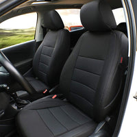 Custom Fit Full Set Car Seat Covers for Select Ford Explorer Base,Xlt 2016 2017 2018 2019,2Nd Row 40/60 Split,W/No Armrest,7 Seats- Three-Row,Leatherette (Black)