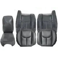 Front Leather Bottom & Top Cover Dark Gray 692 for 2003-2006 GMC Sierra 40/20/40