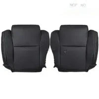 2007-2013 Fits Toyota Tundra Driver & Passenger Bottom Leather Seat Cover Black