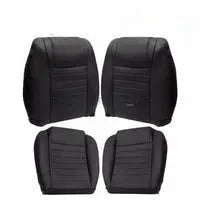 For 2005-2009 Ford Mustang GT Driver Passenger Bottom Top Leather Seat Cover BLK