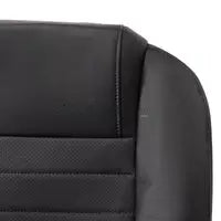 For 2005-2009 Ford Mustang GT Driver Passenger Bottom Top Leather Seat Cover BLK