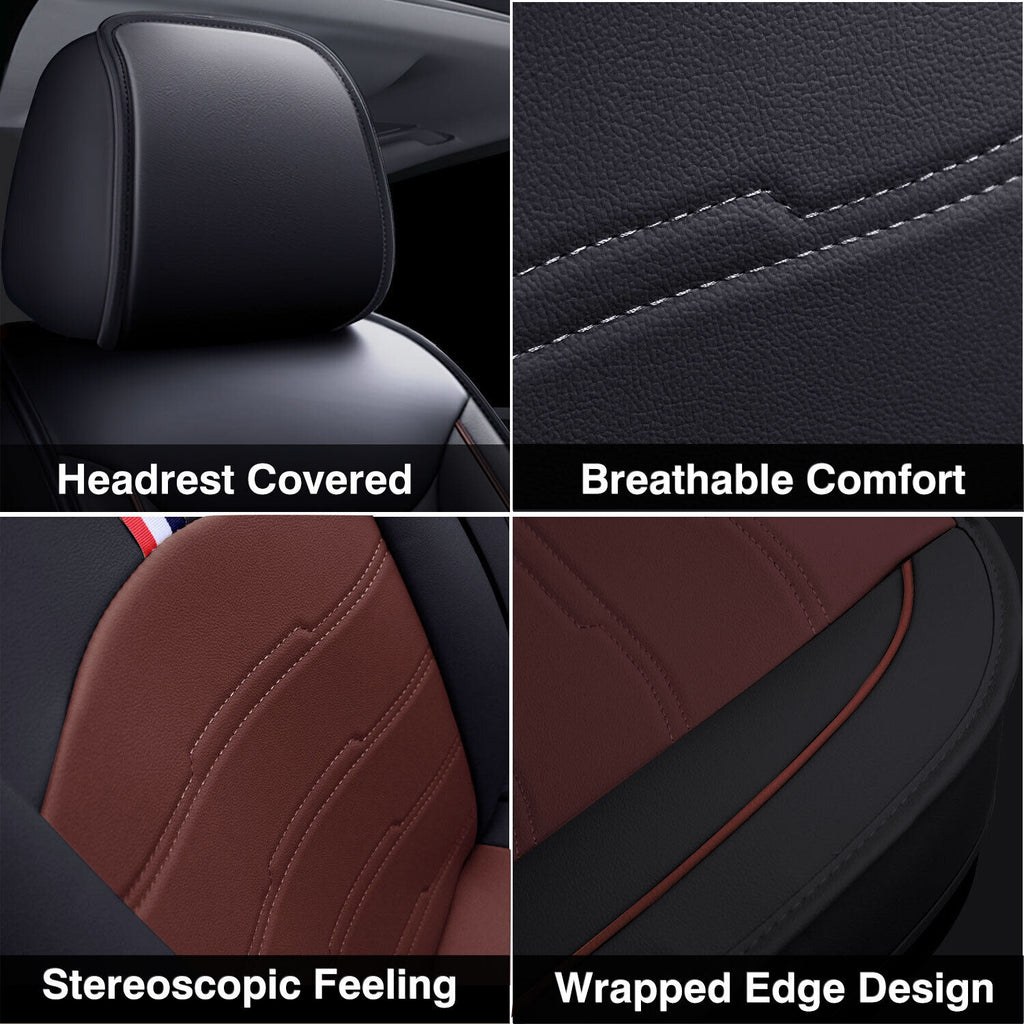 For Nissan Car Seat Cover 5 Seat Full Set Leather Waterproof Front Rear Cushion