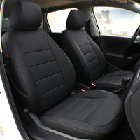 Custom Fit Full Set Car Seat Covers for Select Ford Explorer Base,Xlt 2016 2017 2018 2019,2Nd Row 40/60 Split,W/No Armrest,7 Seats- Three-Row,Leatherette (Black)