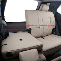 Custom Fit Equinox Car Seat Covers for Select Chevy Equinox Premier, LS,LT,L,RS 2018 2019 2020 2021 2022 2023 2024 (Not for Equinox EV) - Full Set,Leather (Beige)