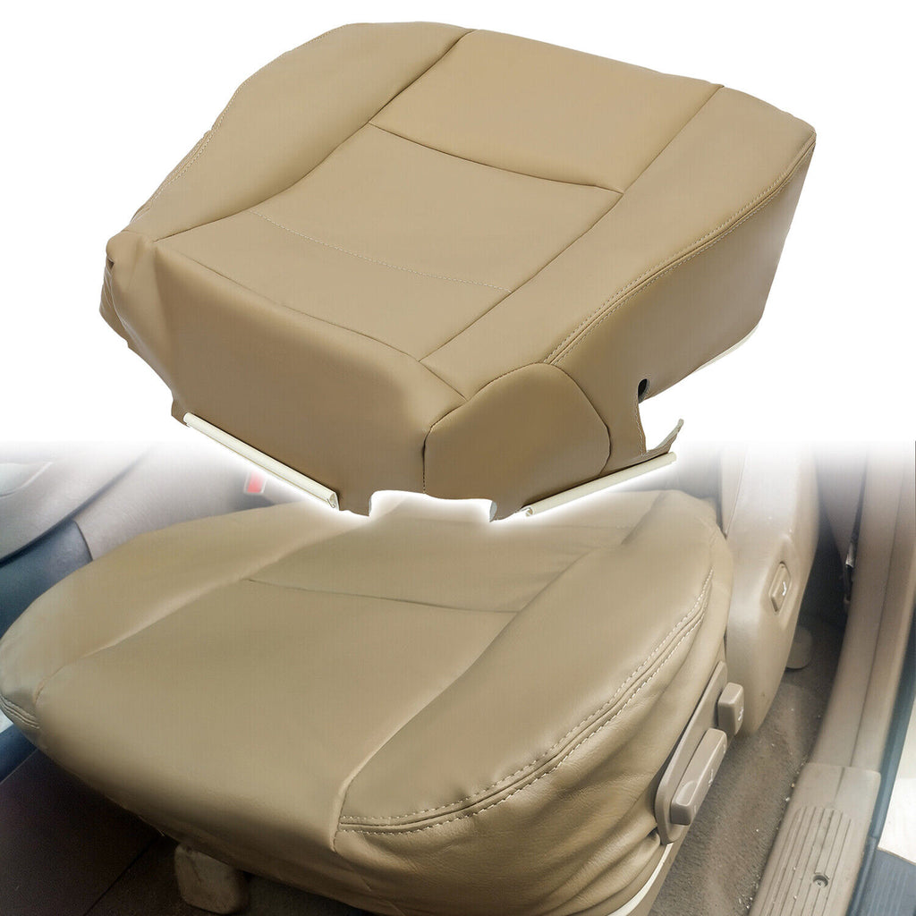 For Toyota Tundra 2000 2001 2002 2003 2004 Driver Bottom Leather Seat Cover Tan