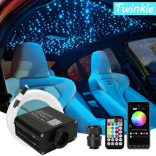 Load image into Gallery viewer, New 16W Twinkle RGBW Fiber Optic Star Ceiling Lights Kit Smart APP Sound Control LED Engine for Car Starry Sky Fiber Optic Light