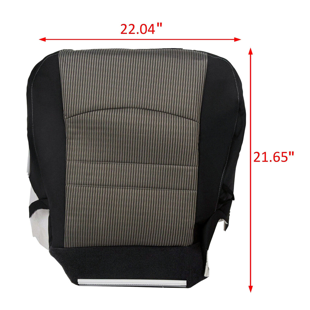 For 2009-2012 Dodge Ram 1500 2500 3500 Driver Side Bottom Cloth Seat Cover Gray