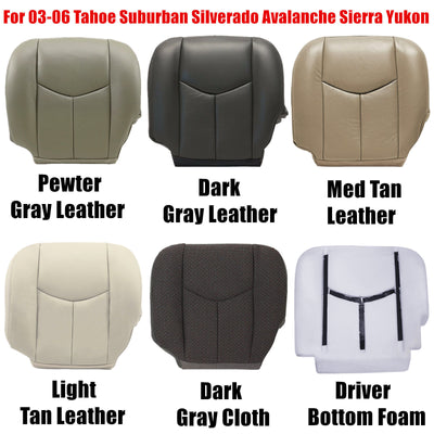 For 2003 2004 2005 2006 GMC Sierra 1500 2500 3500 Replacement Bottom Seat Cover